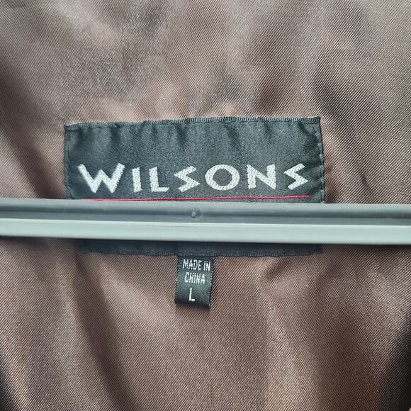 Wilson’s Vest Men Size Large Brown Leather Vintage Biker Western - Picture 2 of 4